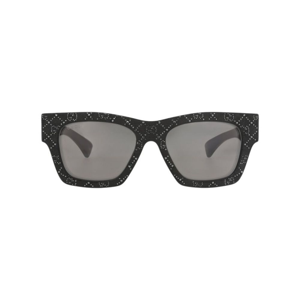 Gucci Square-Frame Recycled Acetate Sunglasses Black Womens